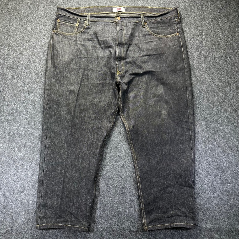 Levi's Mens Dark 501 Original Straight Leg Button Fly Jeans 44x26
